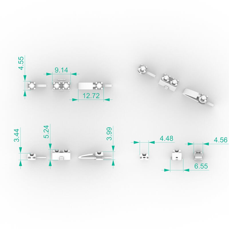 9pt Gem Or Diamond Tennis Bracelet 3D print model_1