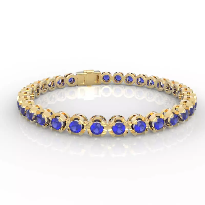 10pt Gem Or Diamond Tennis Bracelet 3D print model_0