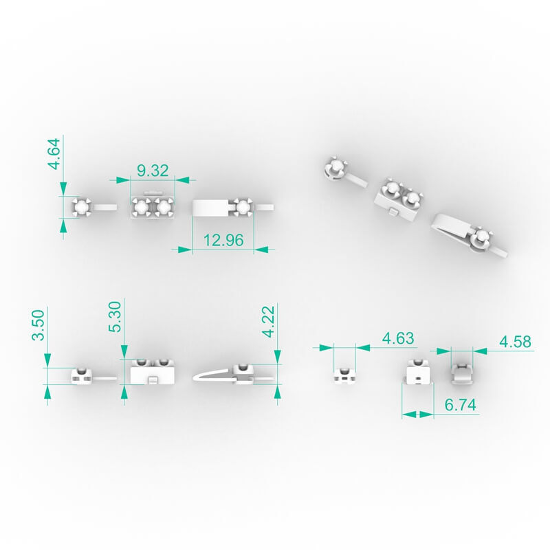 10pt Gem Or Diamond Tennis Bracelet 3D print model_2