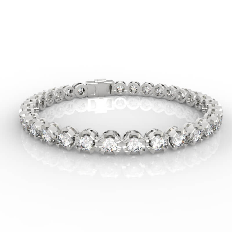 10pt Gem Or Diamond Tennis Bracelet 3D print model_1