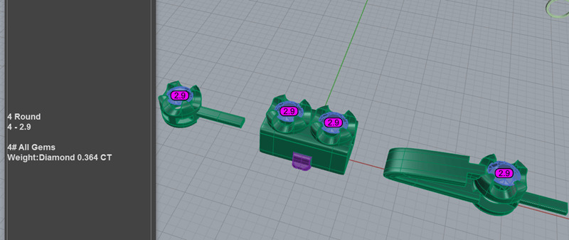 10pt Gem Or Diamond Tennis Bracelet 3D print model_3