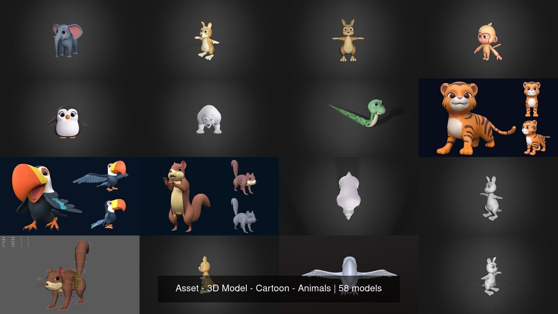Asset - 3D Model - Cartoon - Animals 3D Model Collection_6