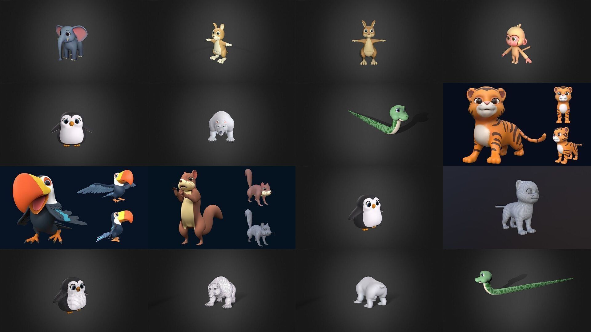 Asset - 3D Model - Cartoon - Animals 3D Model Collection_8