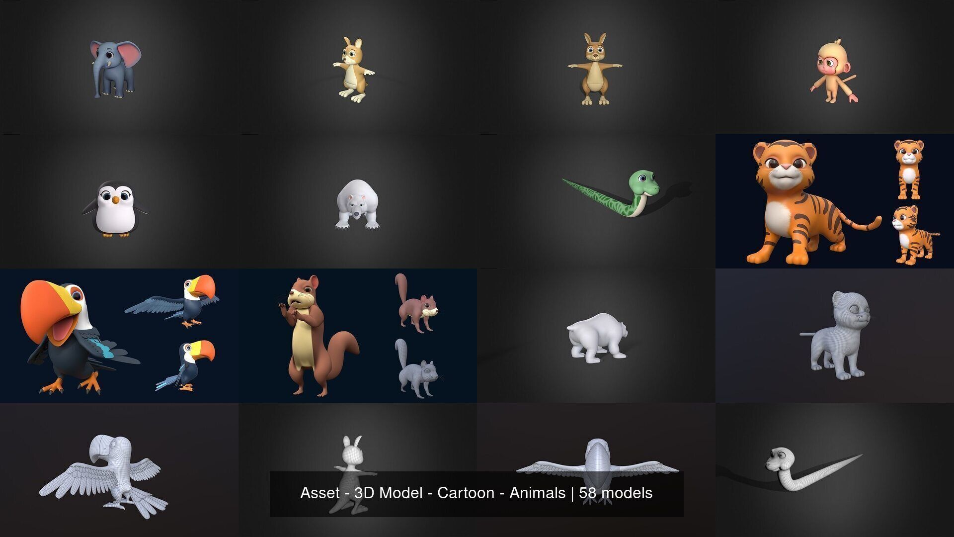 Asset - 3D Model - Cartoon - Animals 3D Model Collection_9
