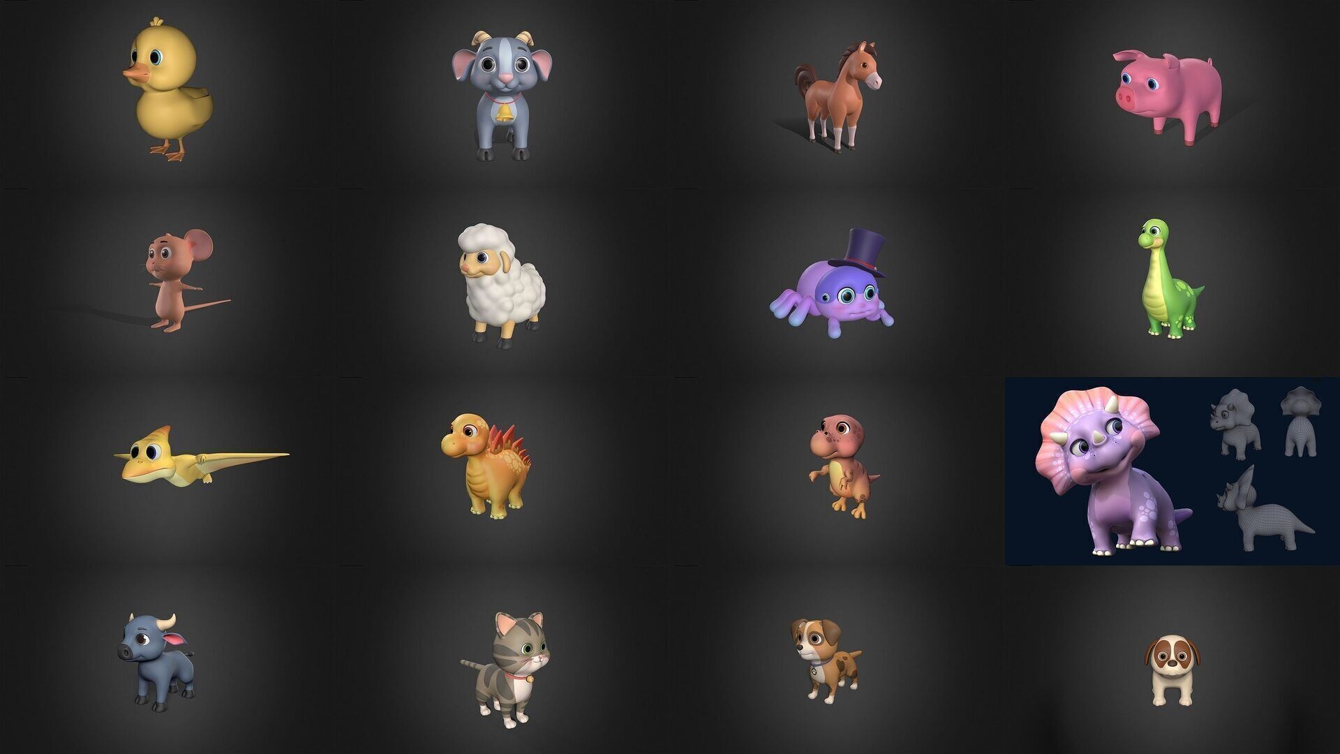 Asset - 3D Model - Cartoon - Animals 3D Model Collection_5