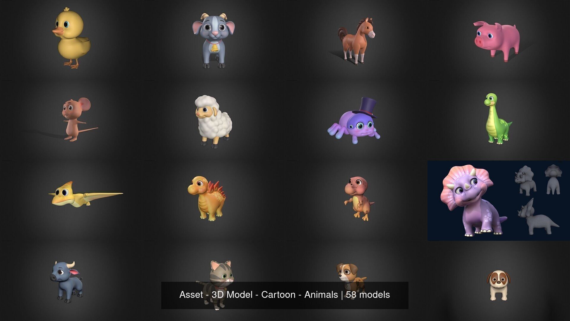Asset - 3D Model - Cartoon - Animals 3D Model Collection_4