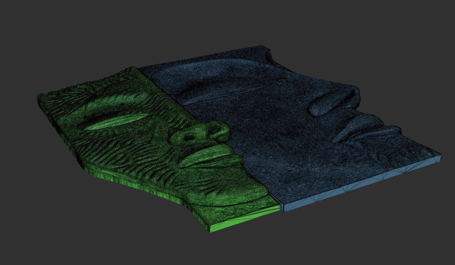 Face Sculpture Wall Decor for Cnc or 3D Printing 3D print model_12