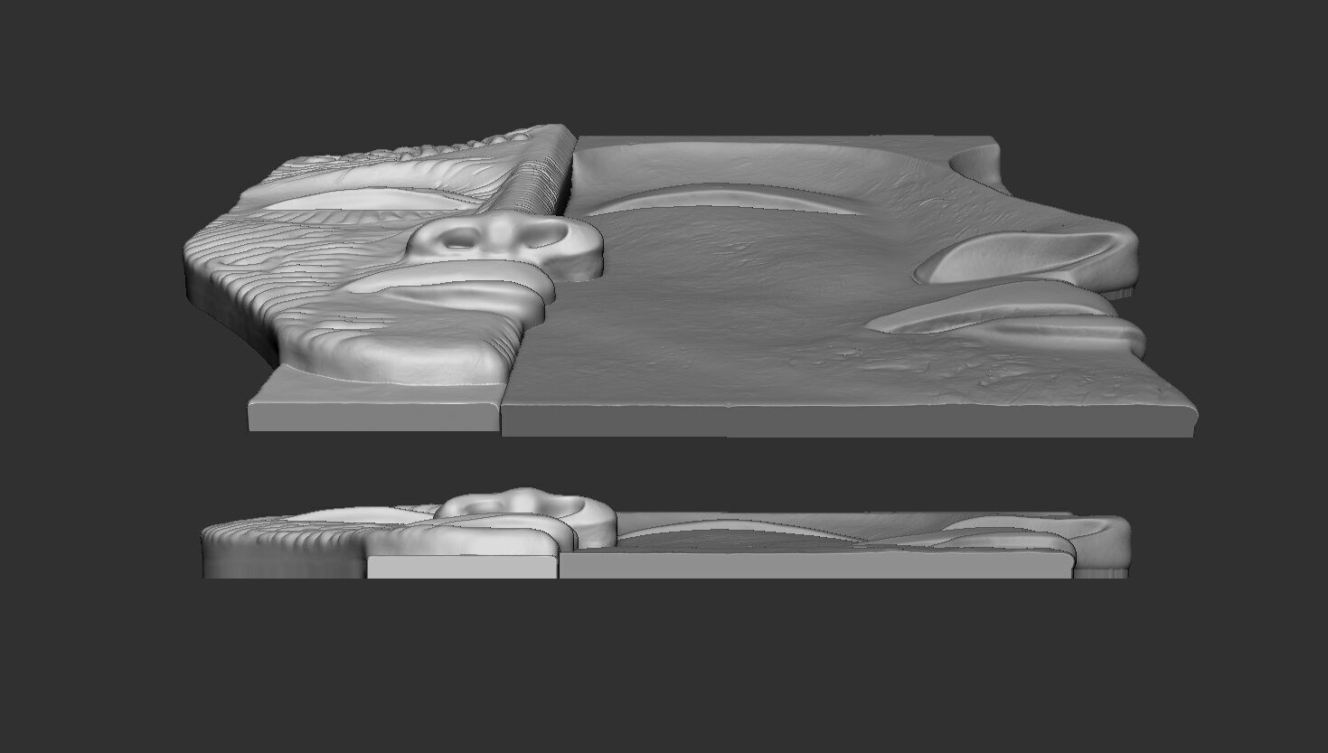 Face Sculpture Wall Decor for Cnc or 3D Printing 3D print model_2