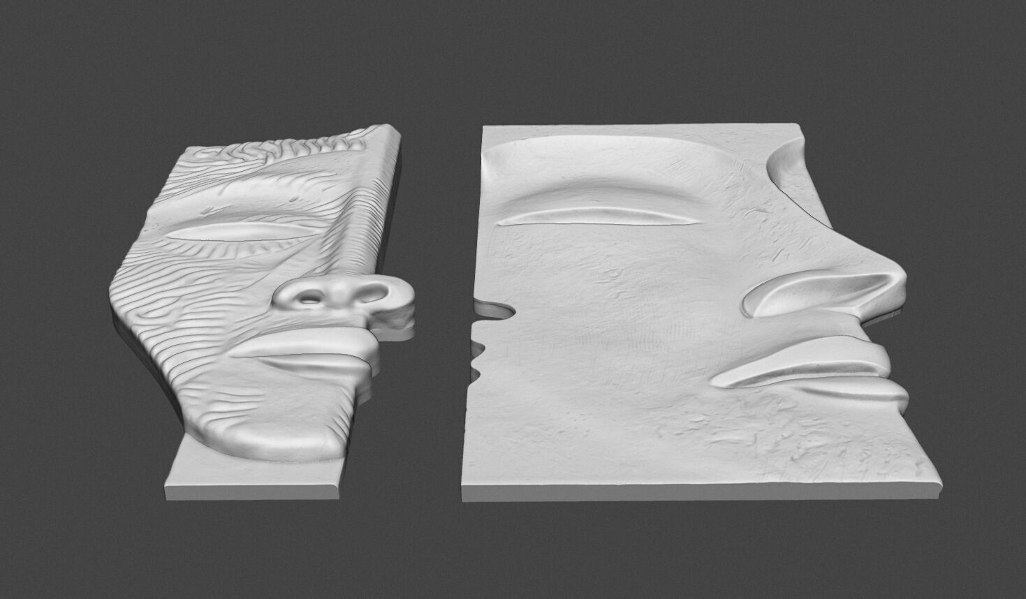 Face Sculpture Wall Decor for Cnc or 3D Printing 3D print model_10