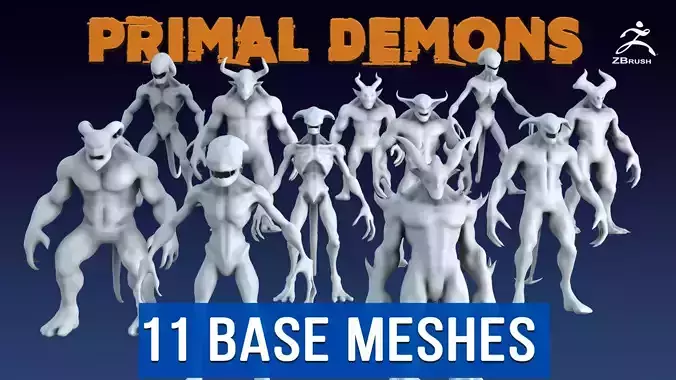 Monster and Demon Base Mesh Kit II 11 Diverse Designs
