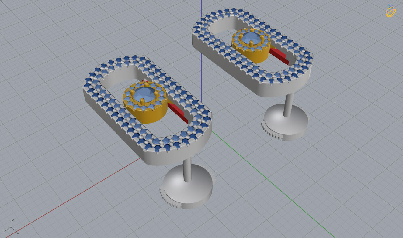 Messika Earrings 3D print model_11