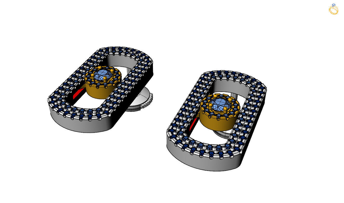 Messika Earrings 3D print model_13