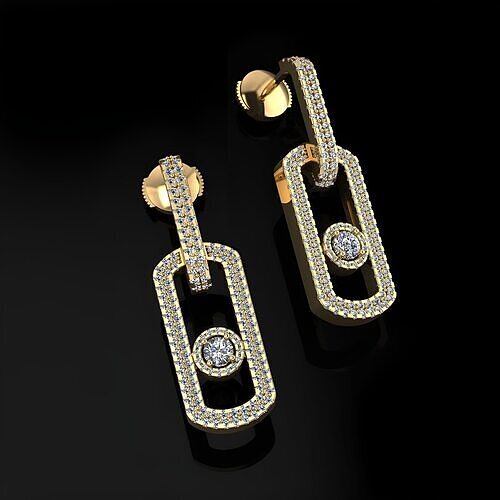 Messika Earrings 3D print model