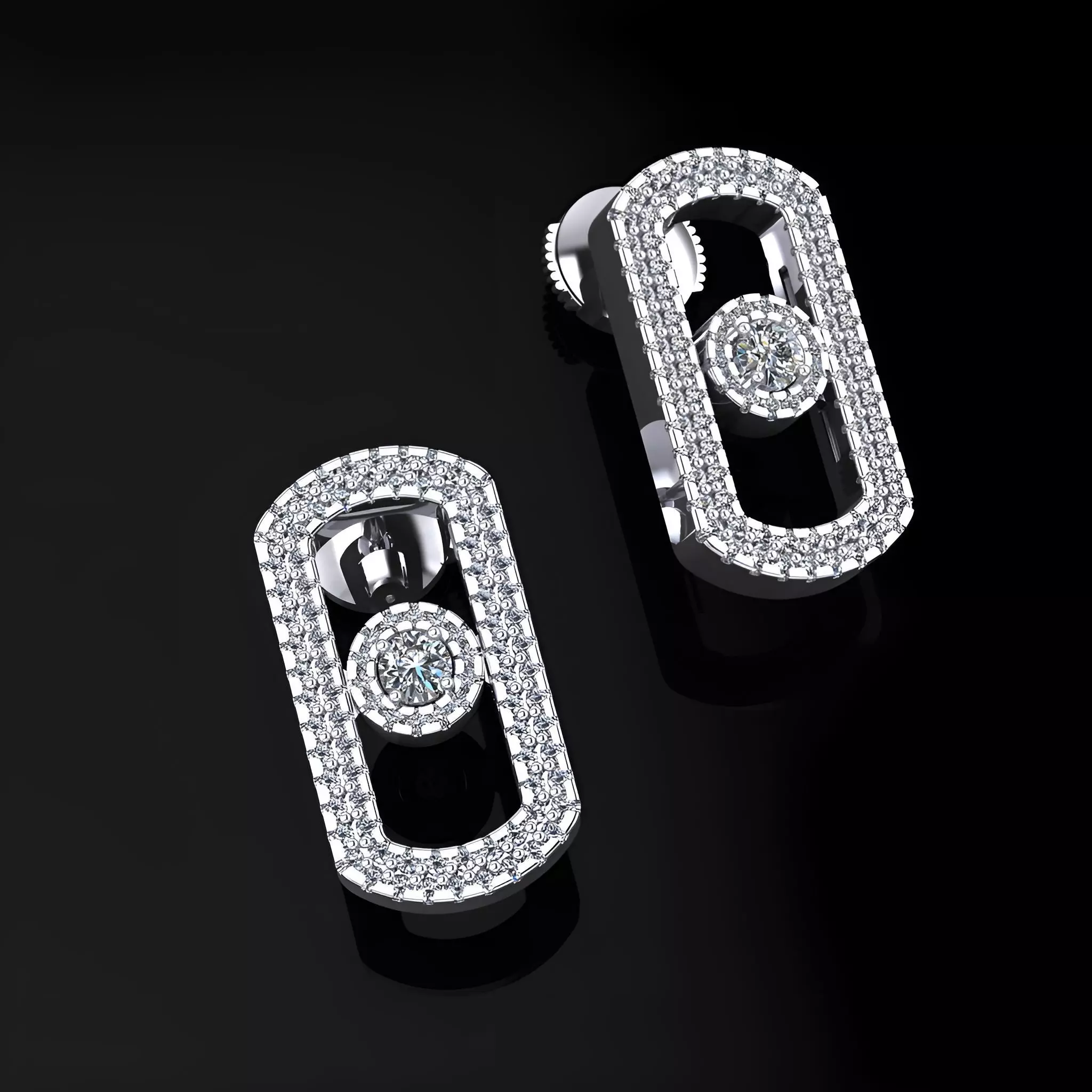 Messika Earrings 3D print model_0