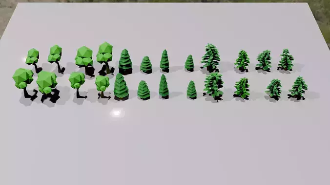 Low poly tree model Low-poly 3D model