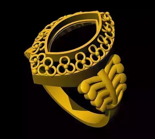 marquise stone ring 3dm file