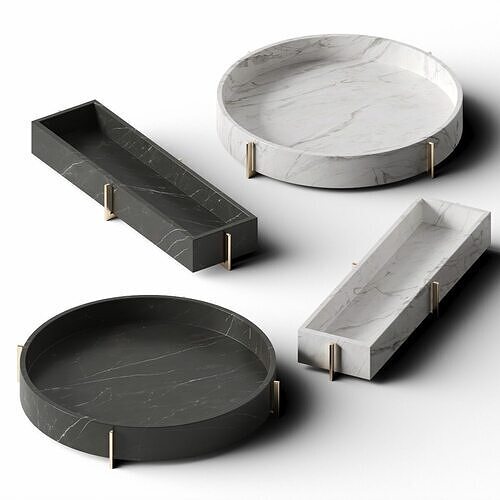 Mataro - marble ashtray 3D model