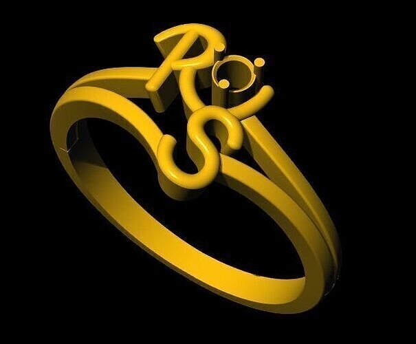 alphabet ring 3dm file 3D print model