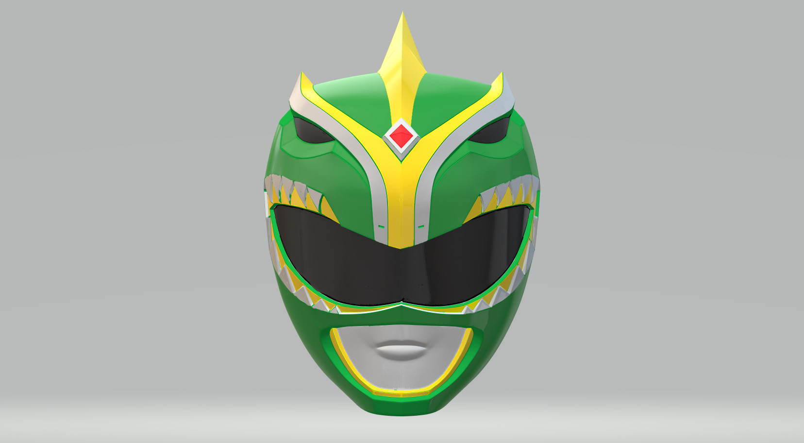 Green Ranger helmet MMPR Bat in the Sun version 3D print model