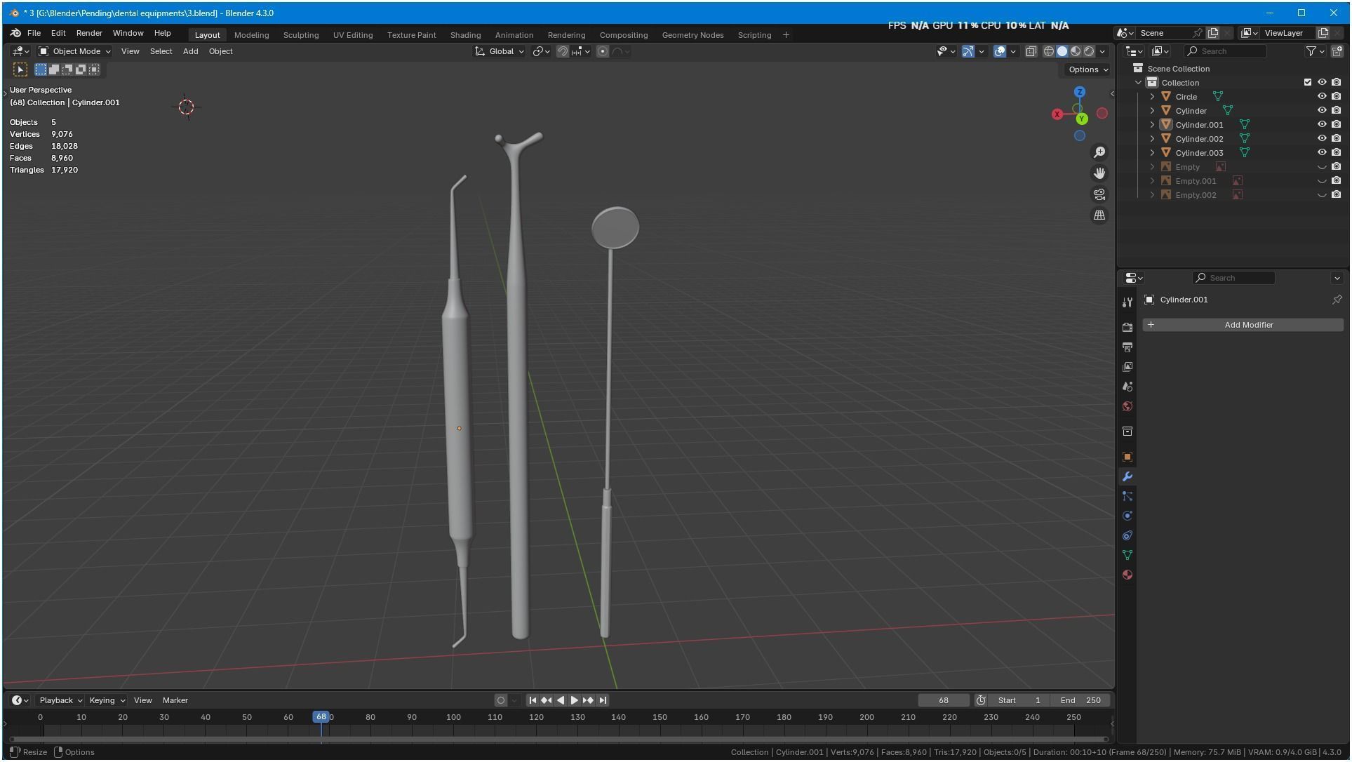 Dental Instruments 3D Model Collection_11