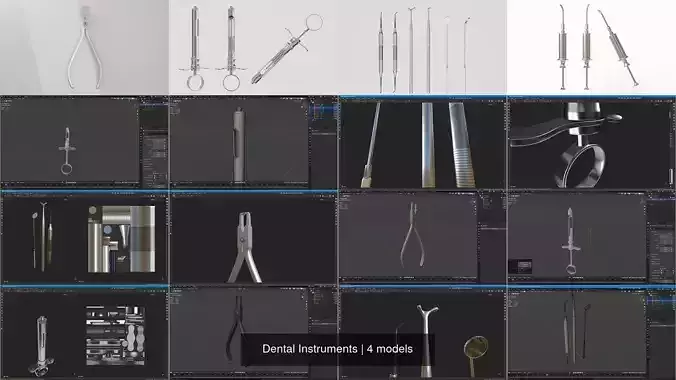 Dental Instruments 3D Model Collection