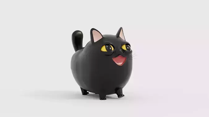 Animated Black Cat
