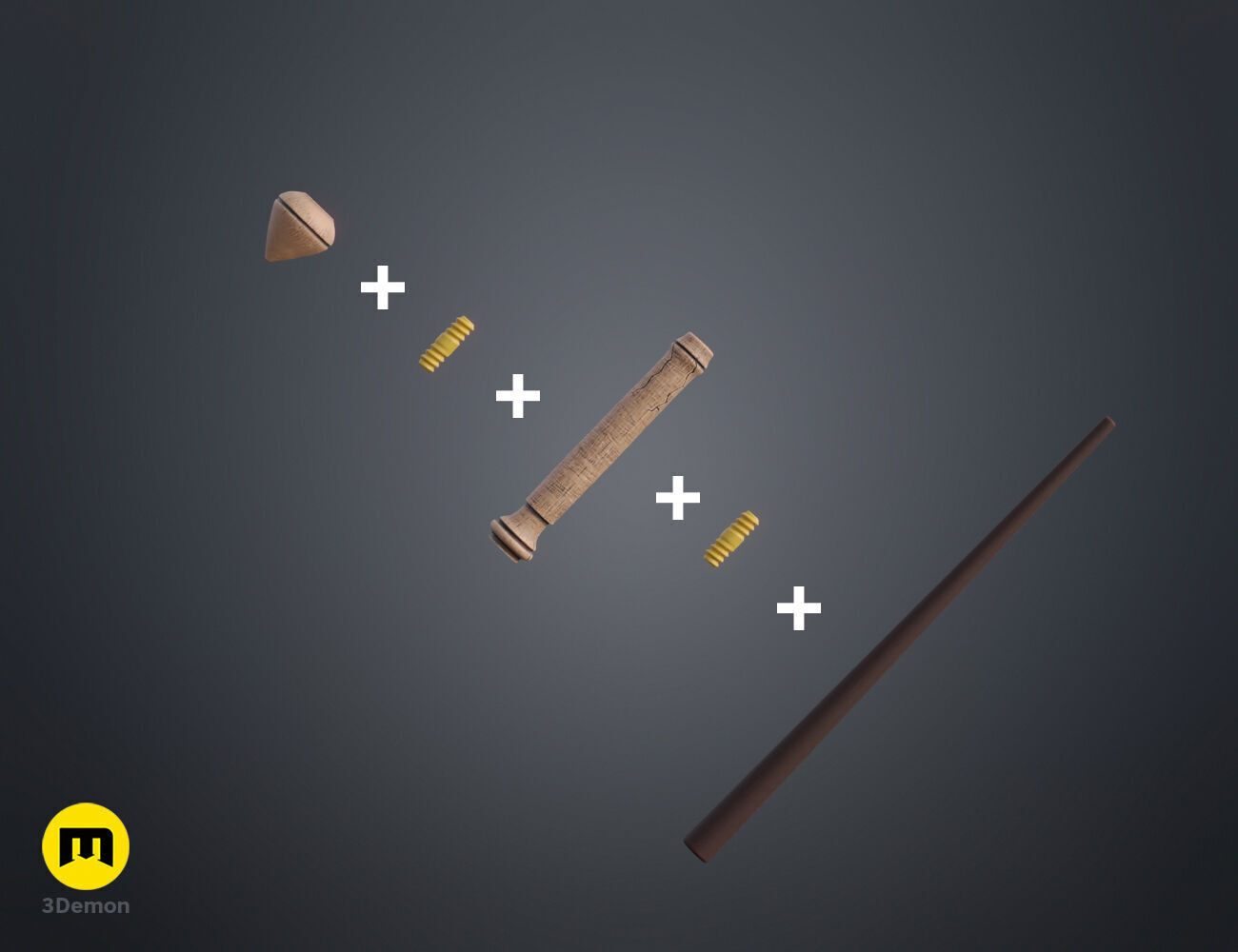 Hermione Granger 1st wand 3D print model_4