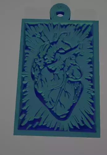 Anatomical heart pendant