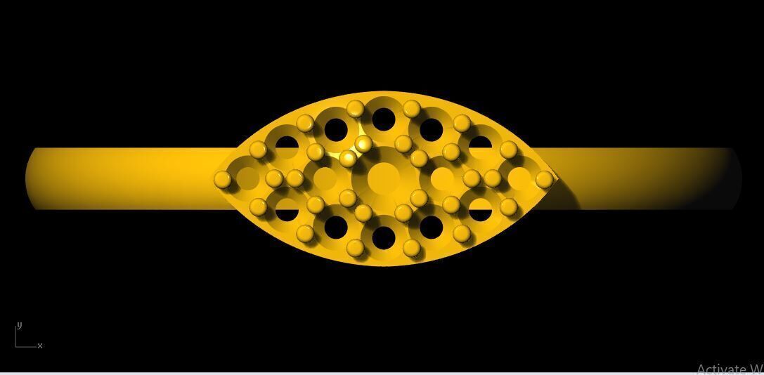 Cluster Ring 3dm file 3D print model_1