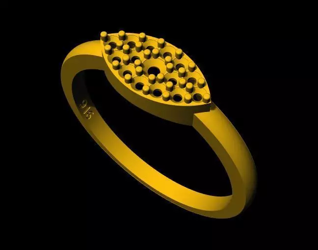 Cluster Ring 3dm file 3D print model_0