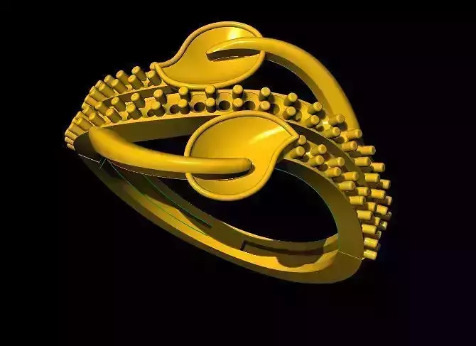 dual leaf ring 3dm file