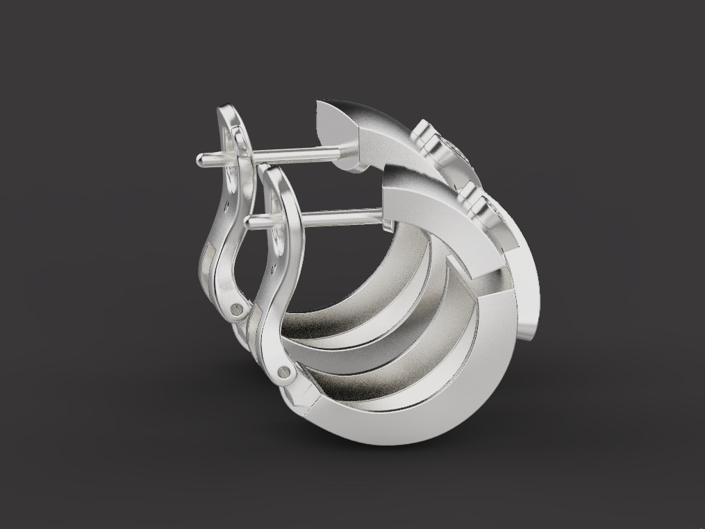 Earrings 31423 3D print model_3