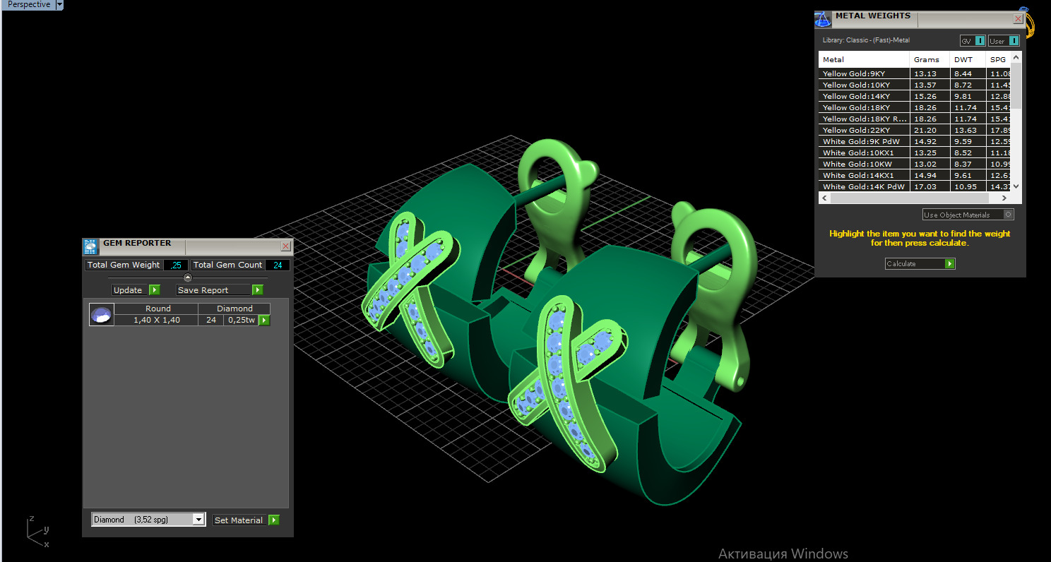 Earrings 31423 3D print model_19