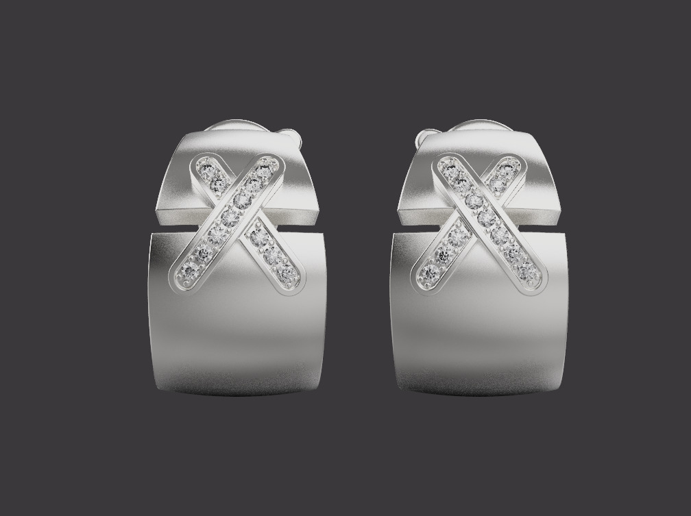 Earrings 31423 3D print model_2