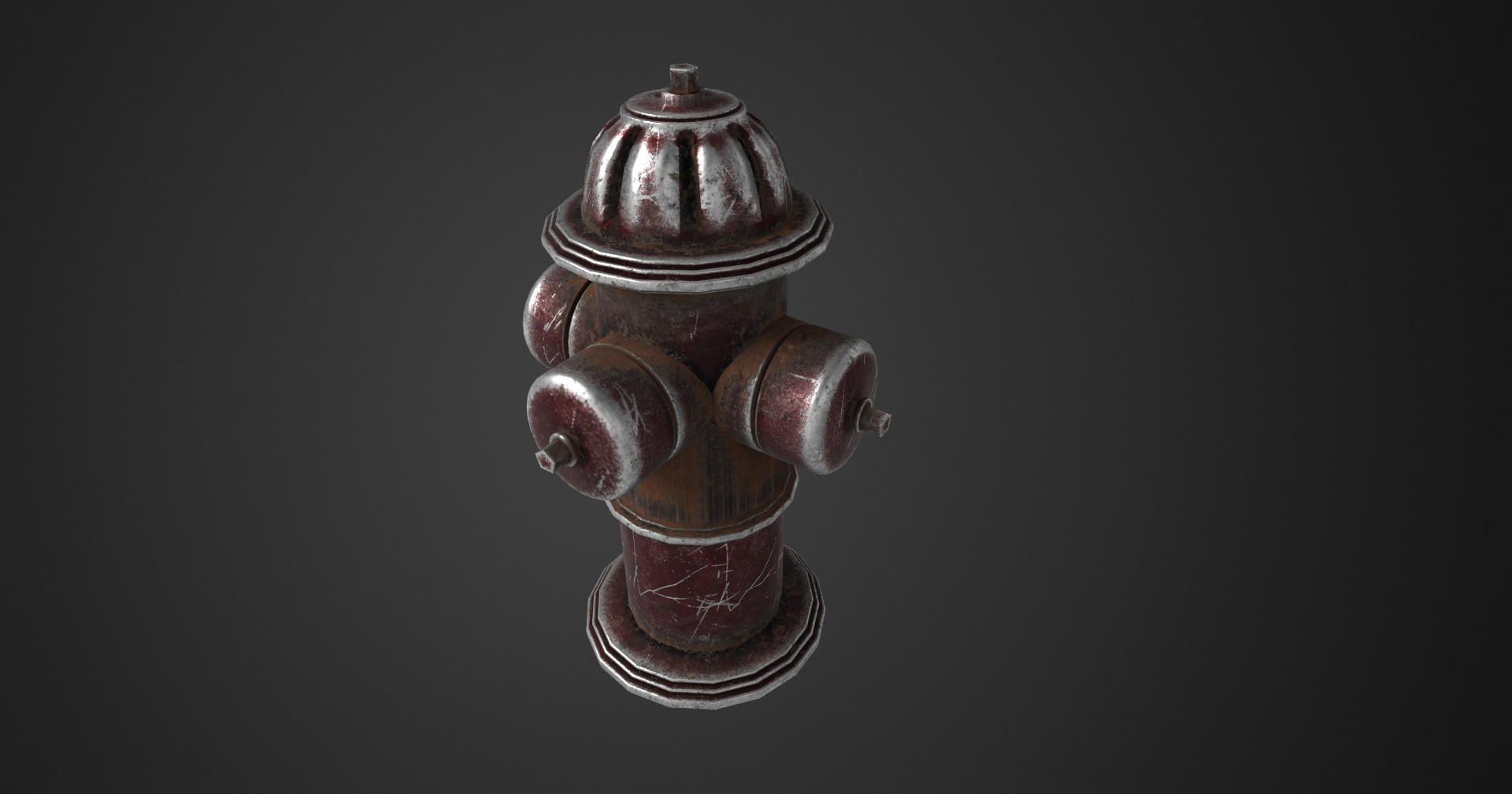 Fire hydrant Low-poly 3D model_3