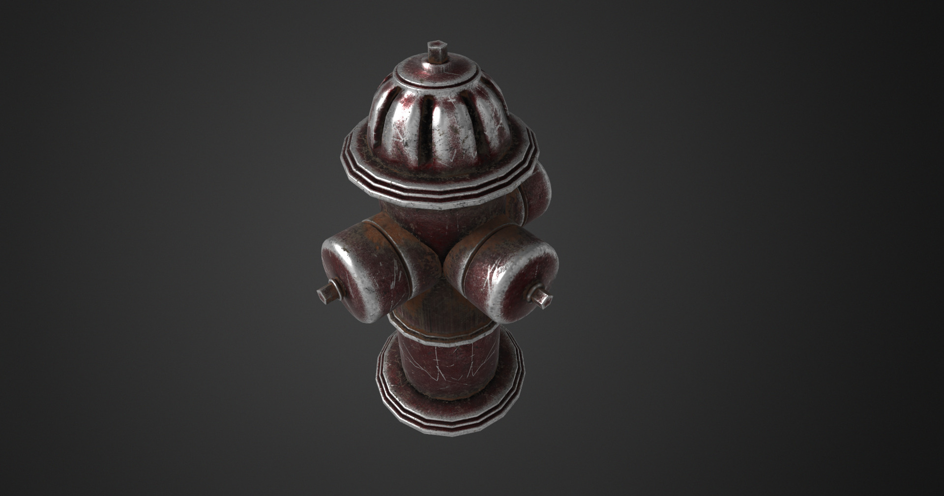Fire hydrant Low-poly 3D model_1