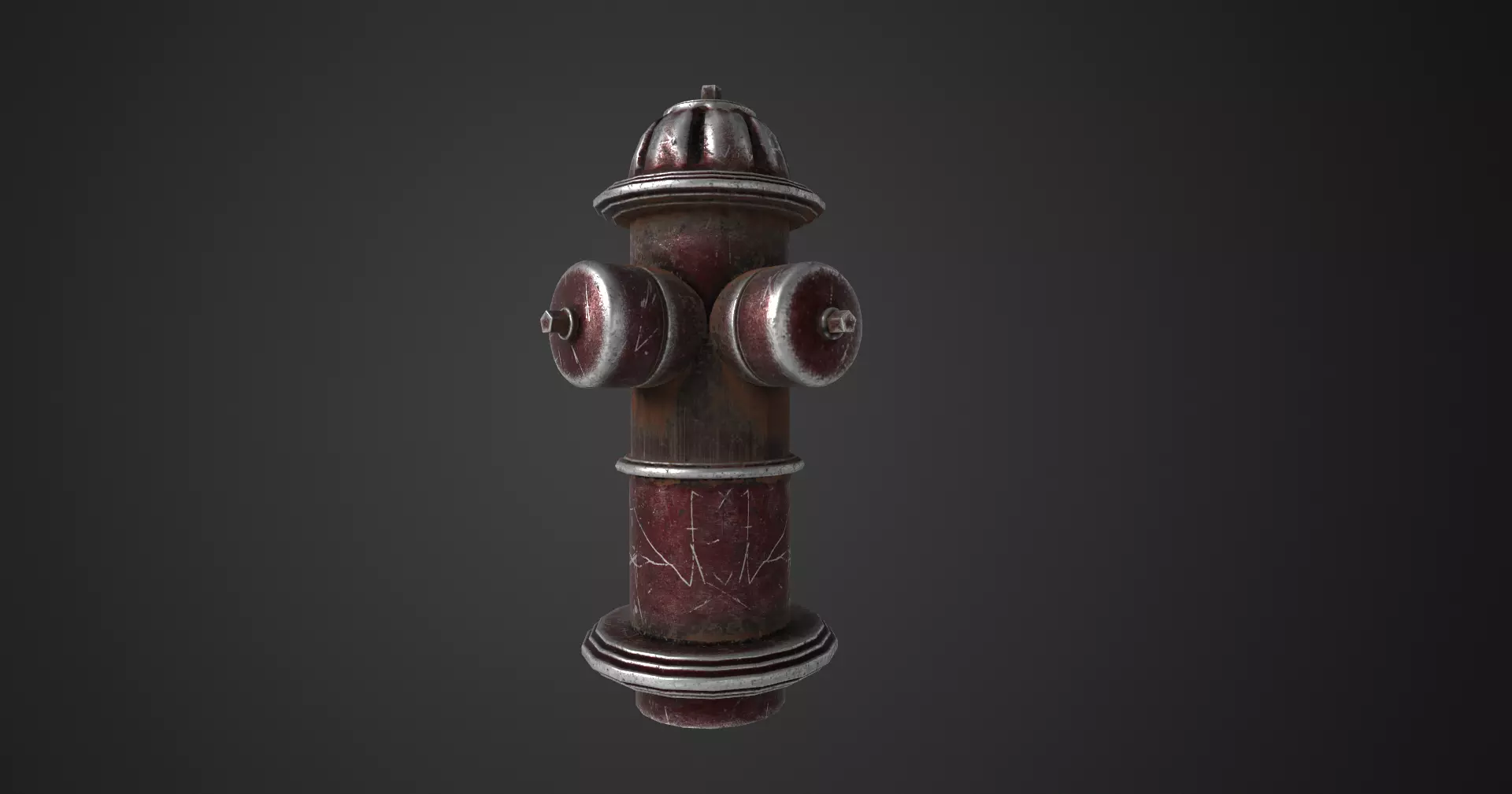 Fire hydrant Low-poly 3D model_0