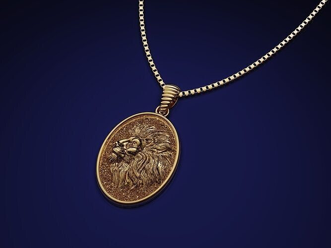Lion pendant 3D print model