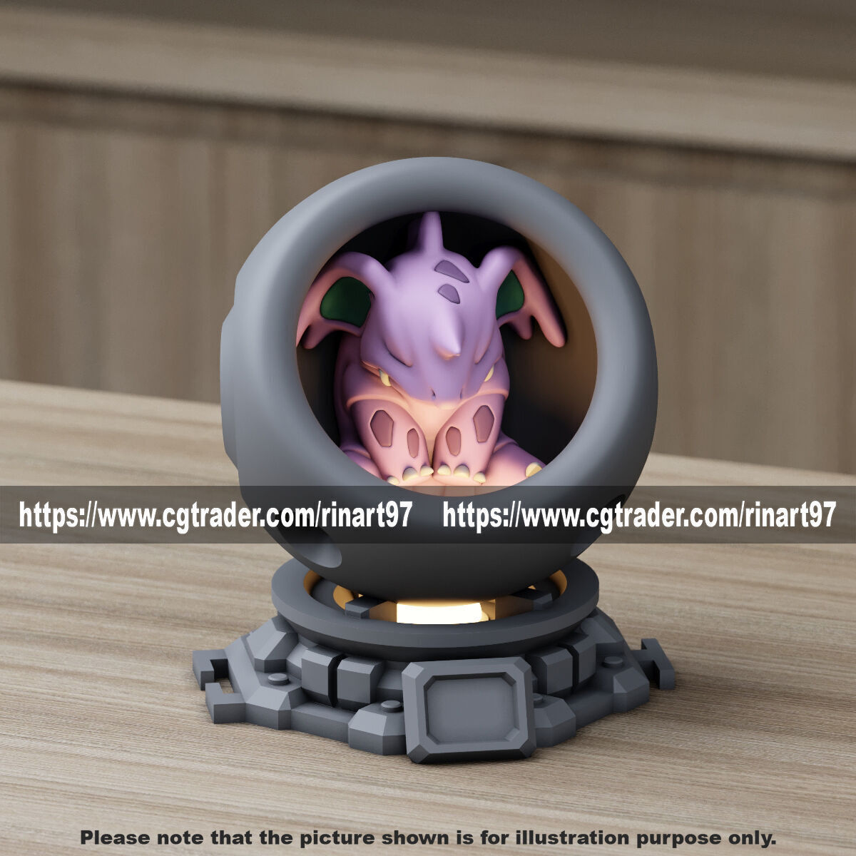 Nidorino in healing machine pods from pokemon 3D print model_3