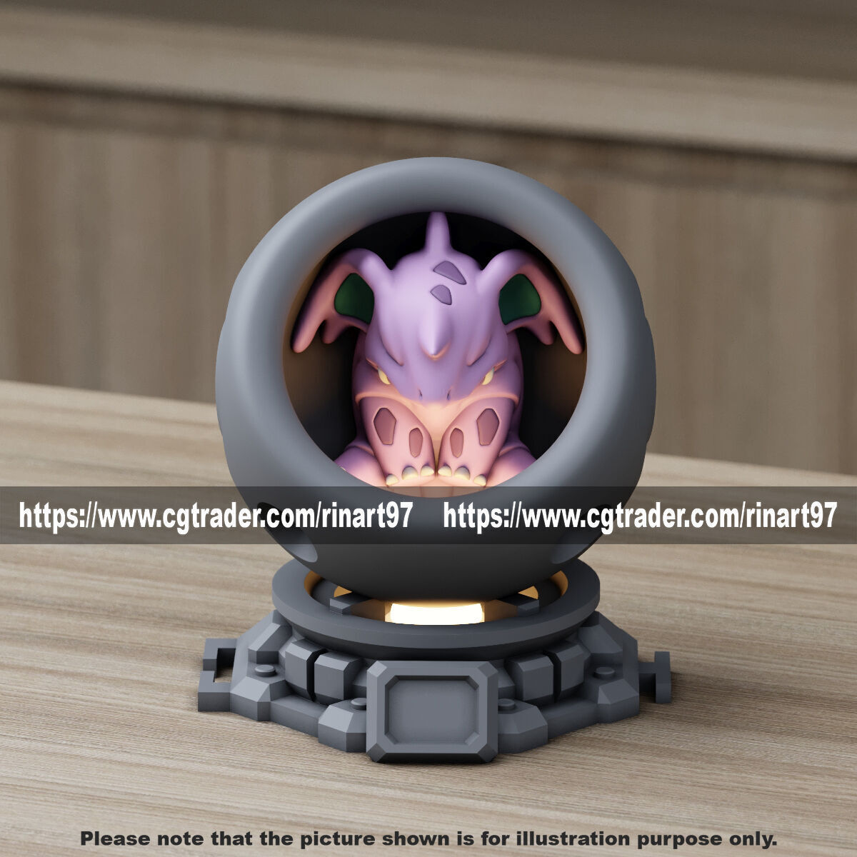Nidorino in healing machine pods from pokemon 3D print model_2
