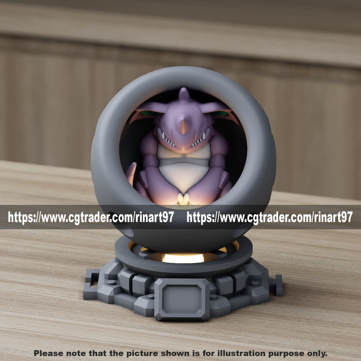 Nidoking in healing machine pods from pokemon 3D print model_2