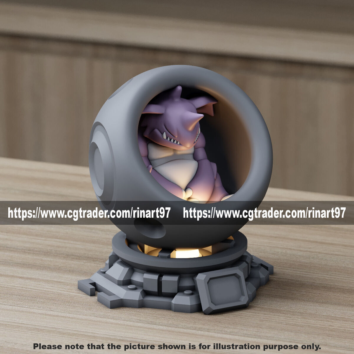 Nidoking in healing machine pods from pokemon 3D print model_5