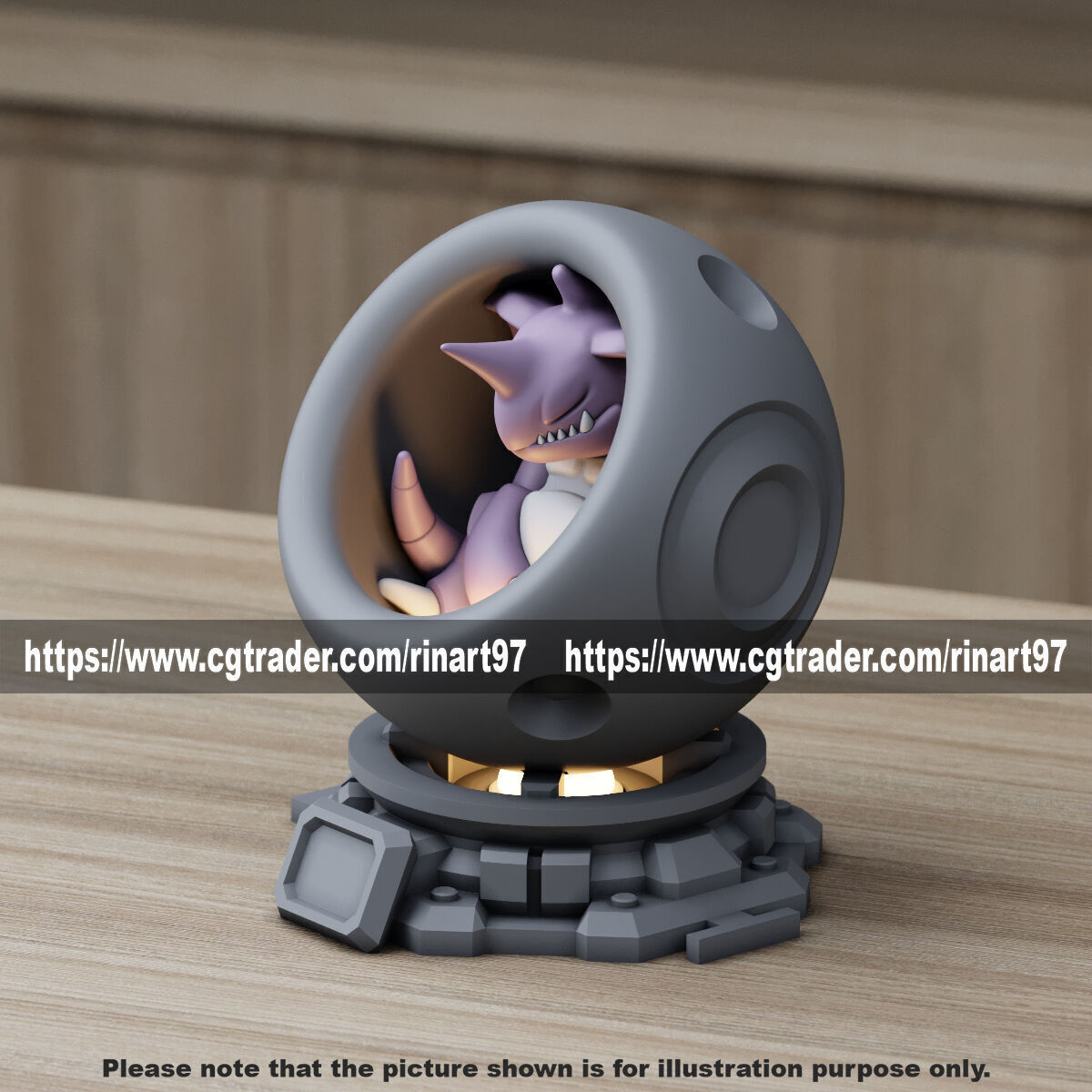 Nidoking in healing machine pods from pokemon 3D print model_8