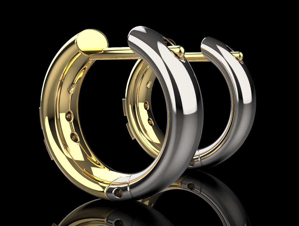 Earrings 804 3D print model_3