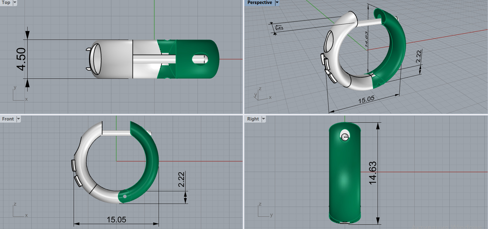 Earrings 804 3D print model_4