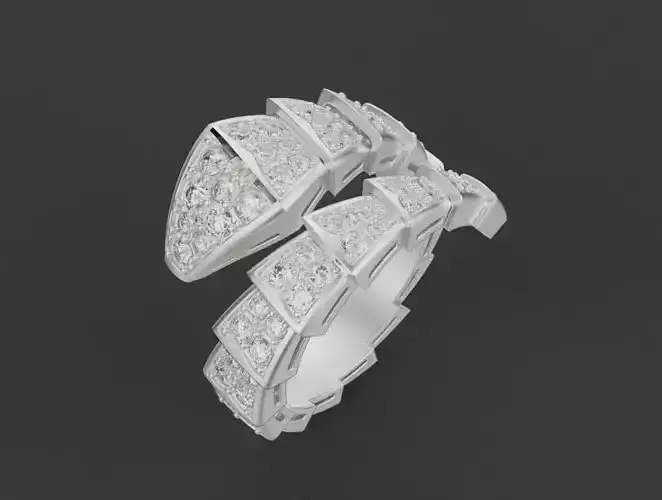 Serpent Ring and Earrings set 53382