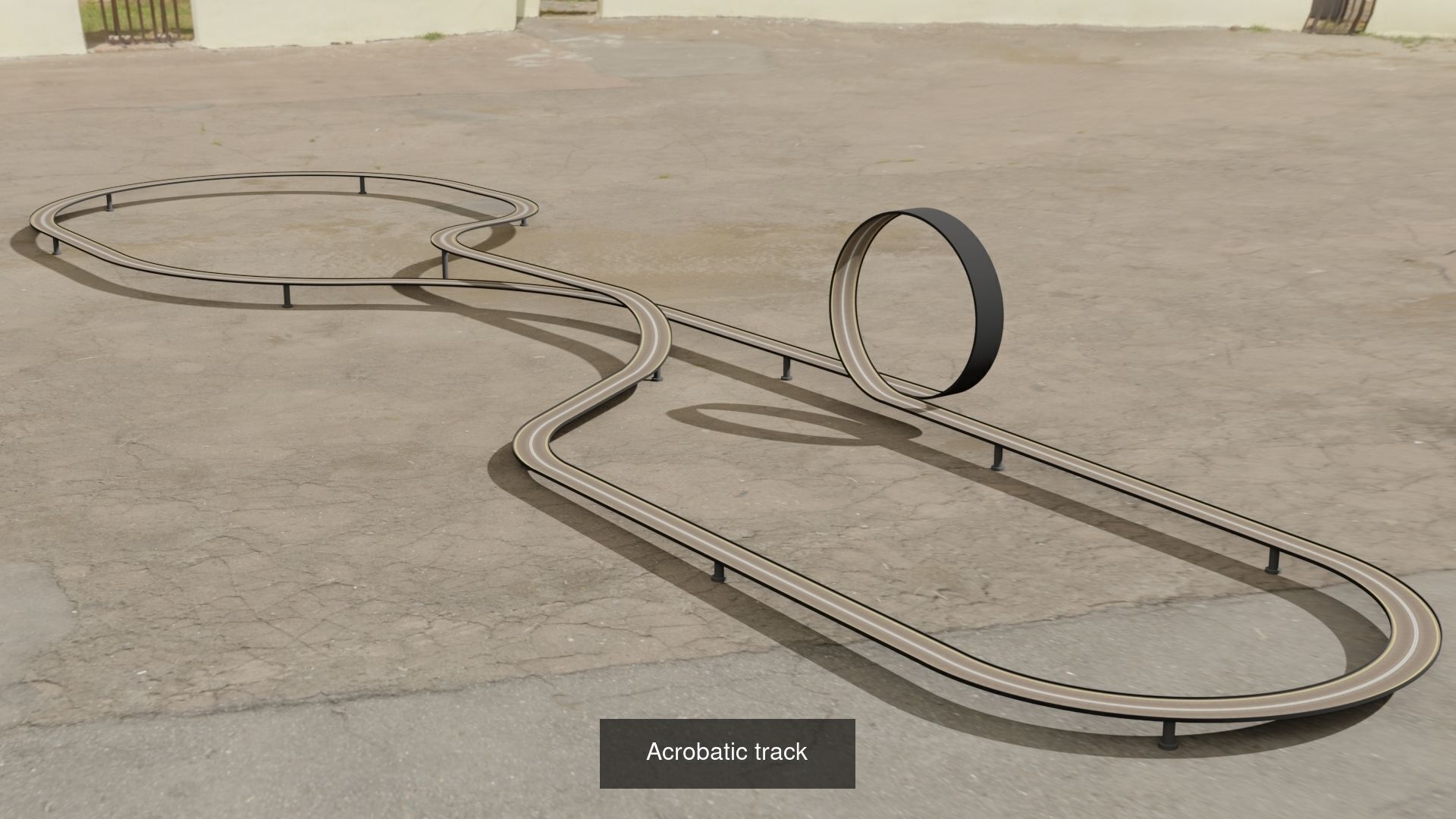 4 Ultra-Detailed 3D Stunt Tracks 3D Model Collection_3