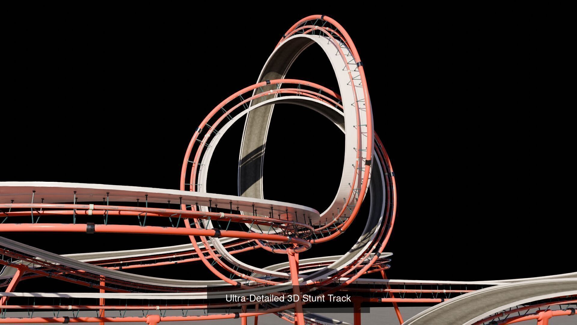 2 Ultra-Detailed 3D Stunt Tracks 3D Model 3D Model Collection_2