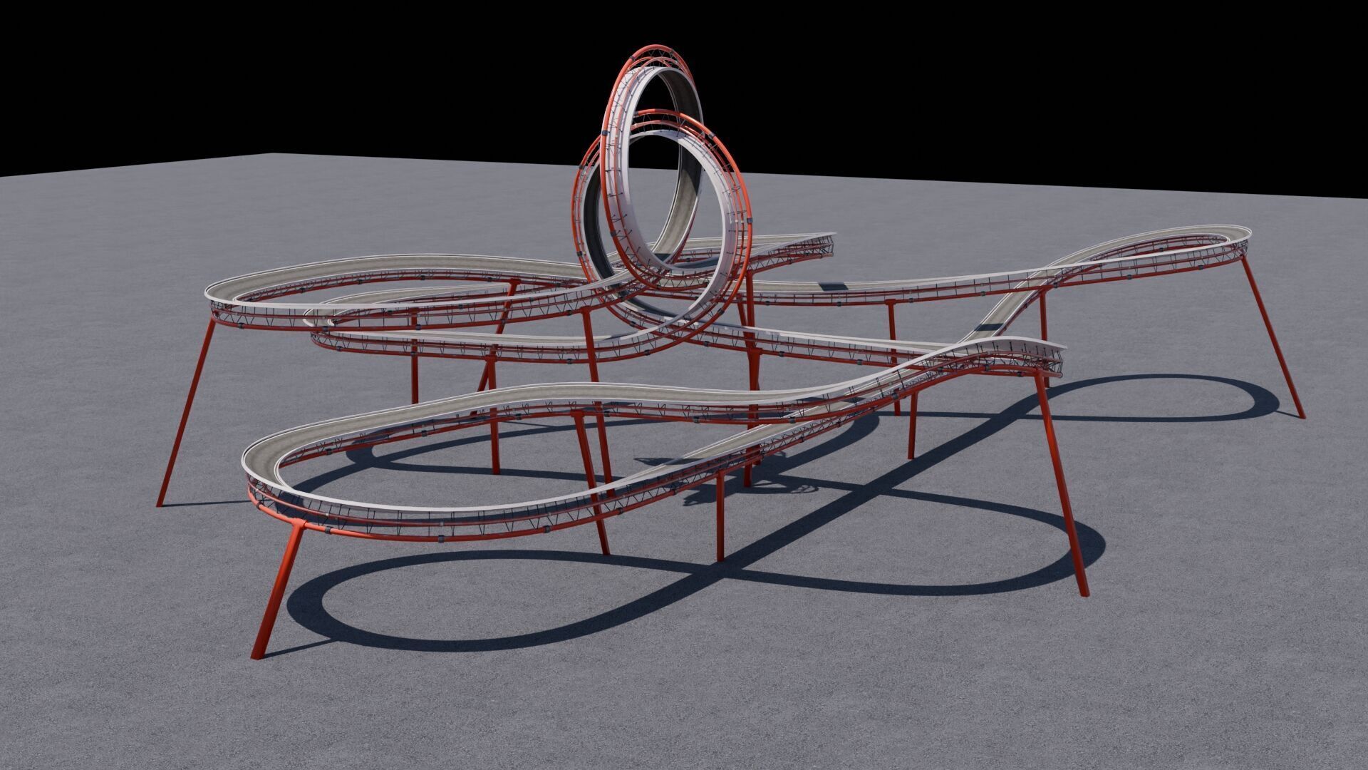 3D Stunt Track Acrobatic Track Low-poly 3D model_16