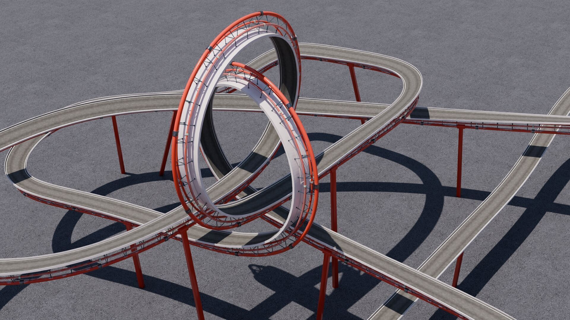 3D Stunt Track Acrobatic Track Low-poly 3D model_6